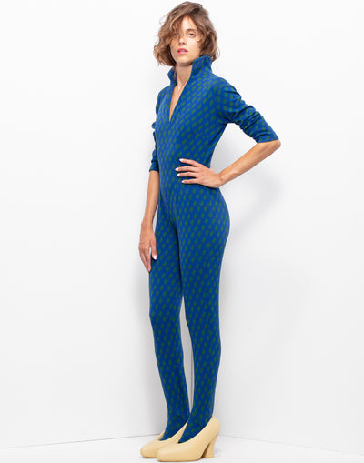 Jumpsuit with deep V neck