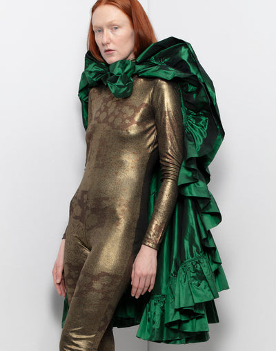 Unique Dior Haute Couture Skirt / Shawl / Dress In Forest Green