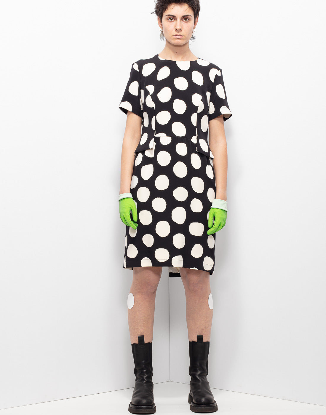 Christian Lacroix archive black & white pois dress