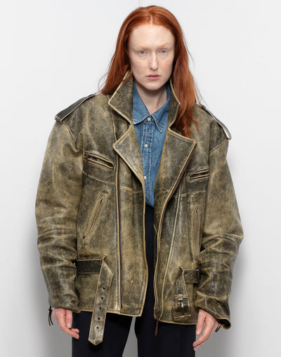 Coolest Unisex Bomber Leather Jacket