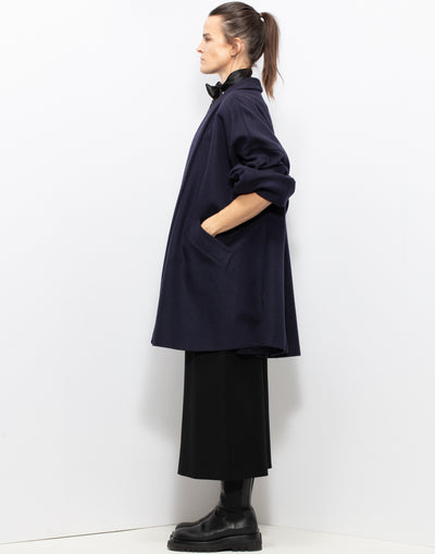 Ferrè Wool Coat With Wide Collar