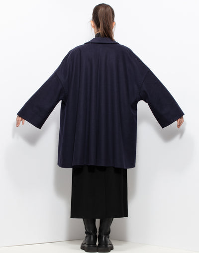 Ferrè Wool Coat With Wide Collar
