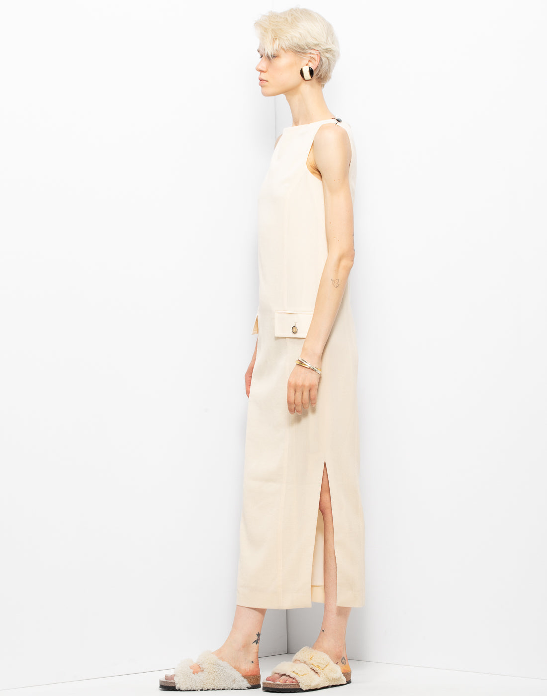 Ferrè Midi Cream Dress