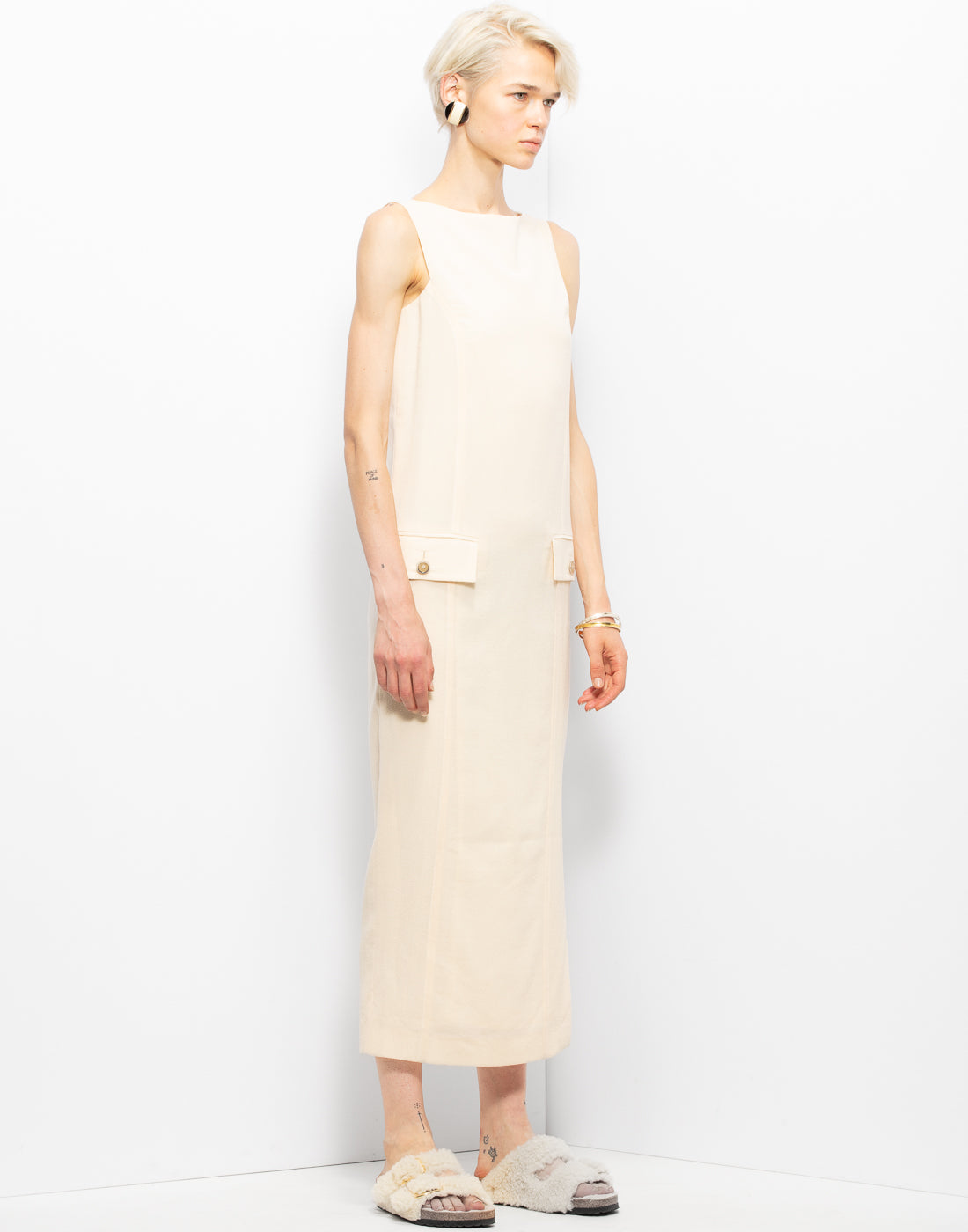 Ferrè Midi Cream Dress