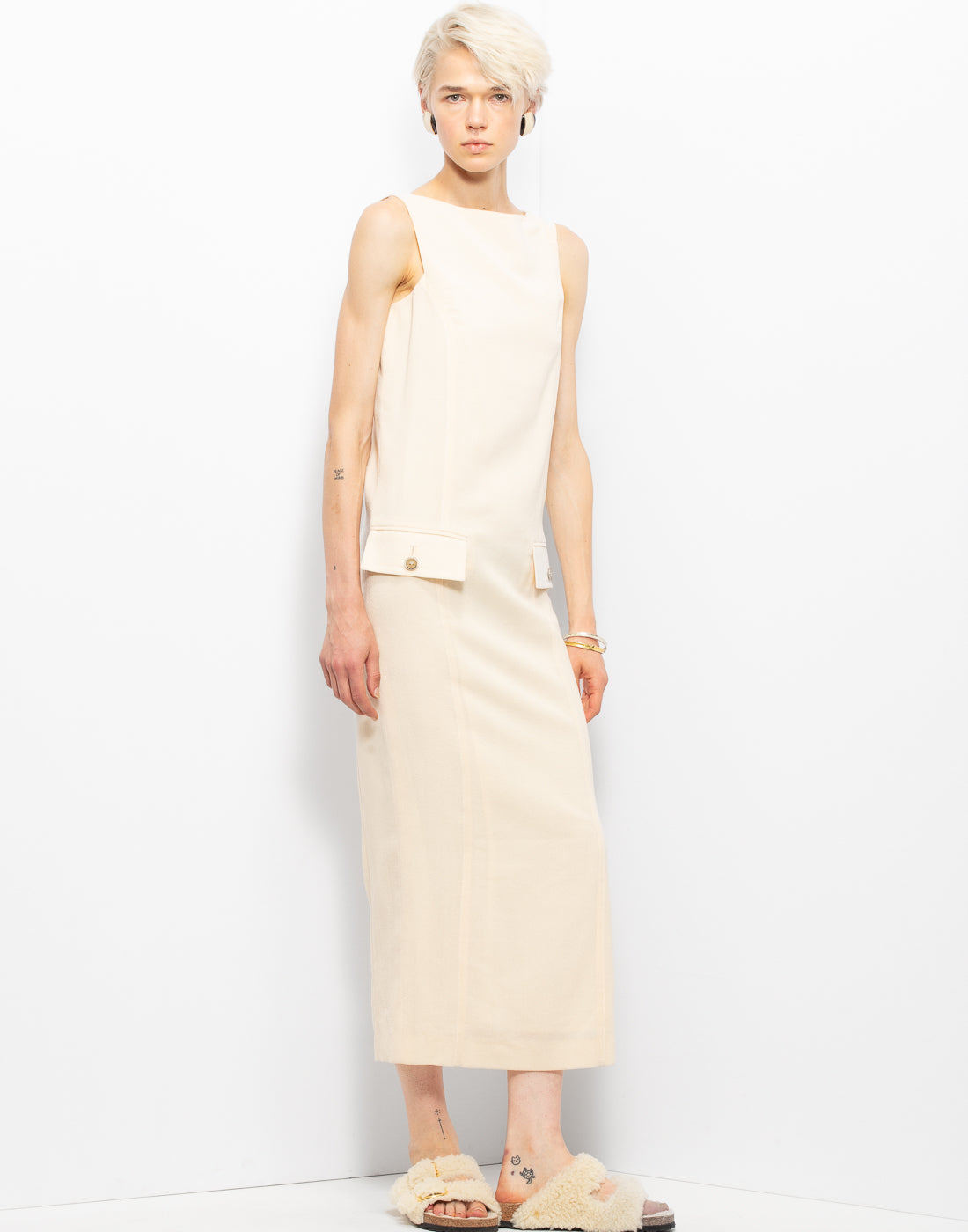 Ferrè Midi Cream Dress