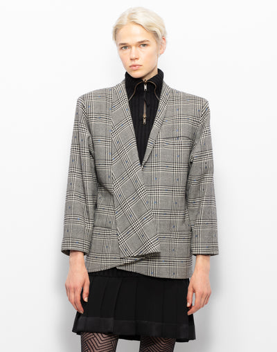 Gianni Versace Check Wool Blazer