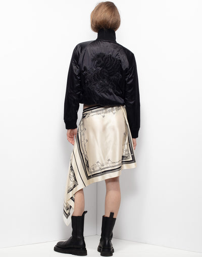 Hermés asymmetrical mini-skirt from archives