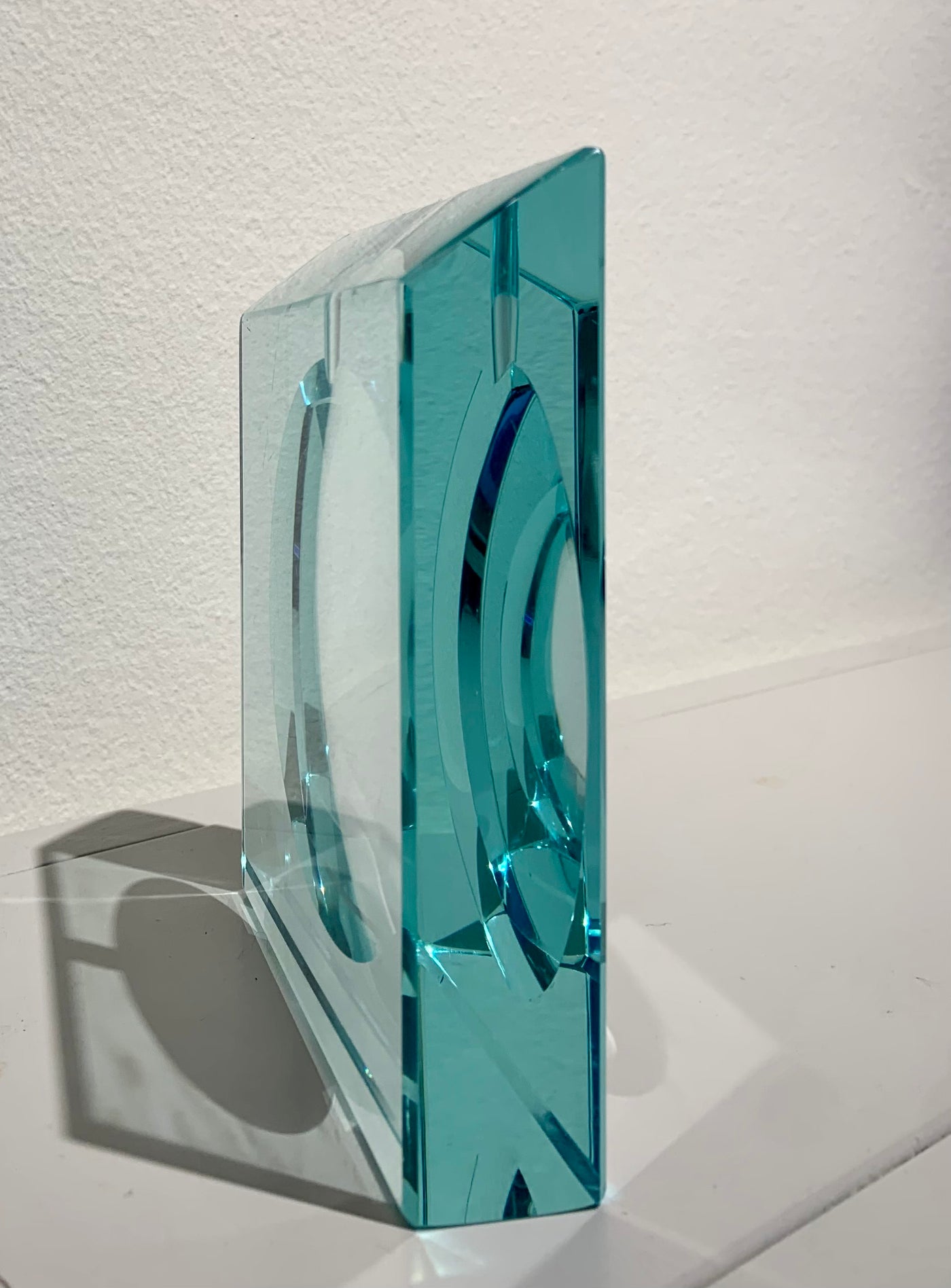 Classic Glass Ashtray in Aquamarine Colour