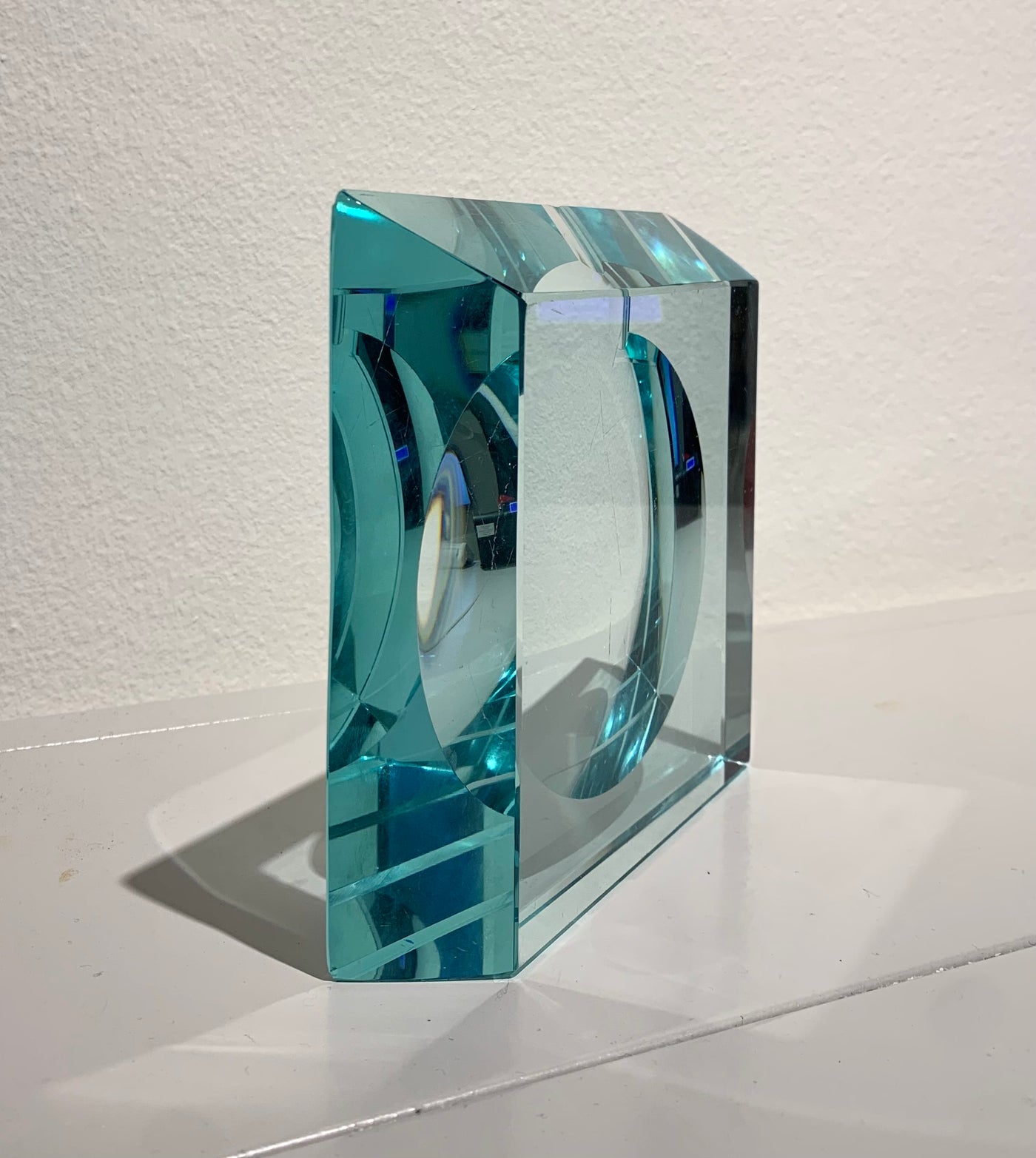Classic Glass Ashtray in Aquamarine Colour