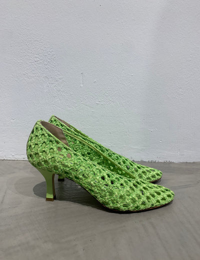 Casadei Acid Green Summer Pumps