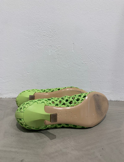 Casadei Acid Green Summer Pumps