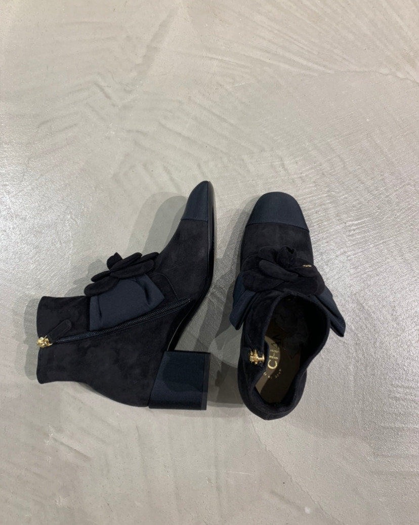 Chanel Black Suede Boots