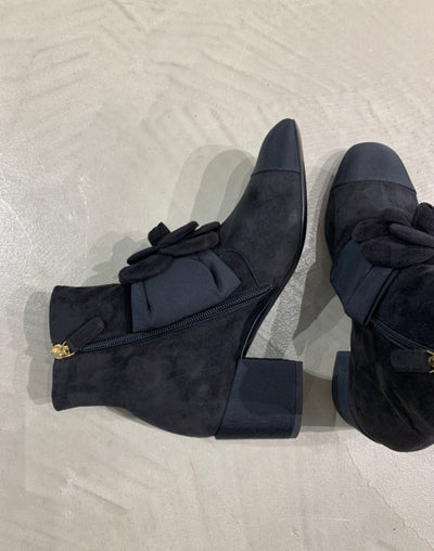 Chanel Black Suede Boots