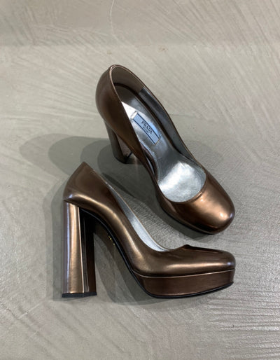 Leather Prada Platforms