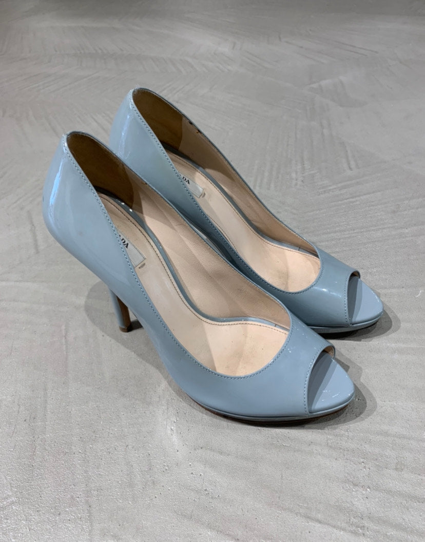 Classic Baby Blue Prada Platforms
