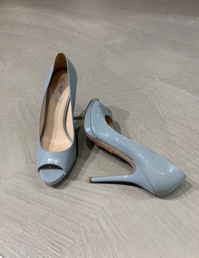 Classic Baby Blue Prada Platforms