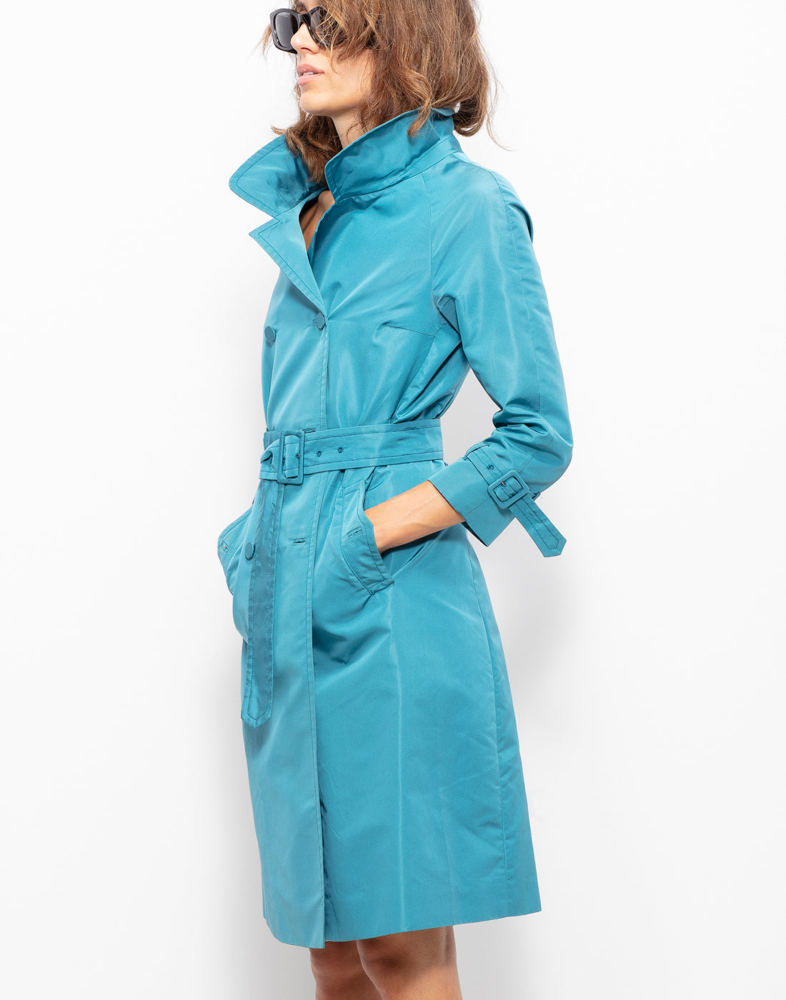 Prada Sky Blue Rain Coat
