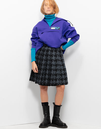 Prada Thick Wool Pleated Skirt