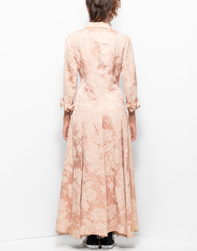 Rose Long Silk Gown