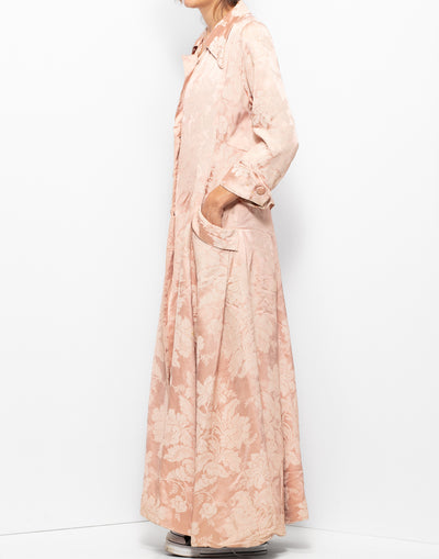 Rose Long Silk Gown
