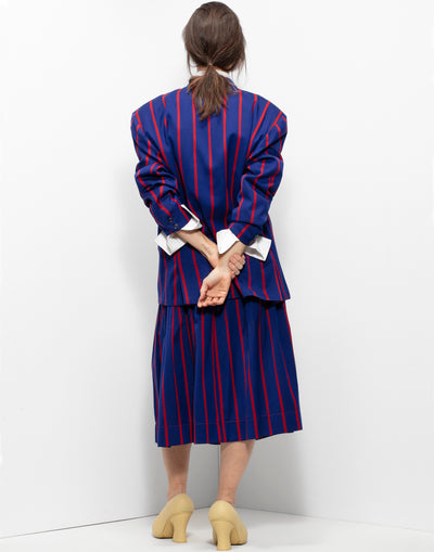 Funky Striped Skirt Suit