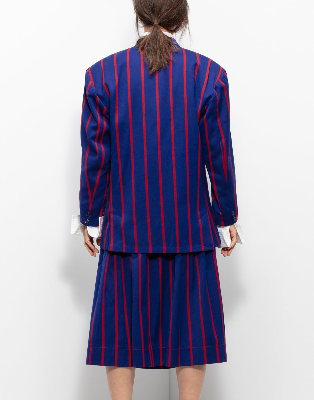 Funky Striped Skirt Suit