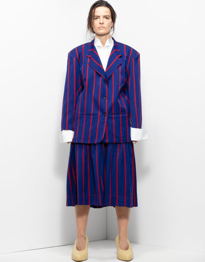 Funky Striped Skirt Suit