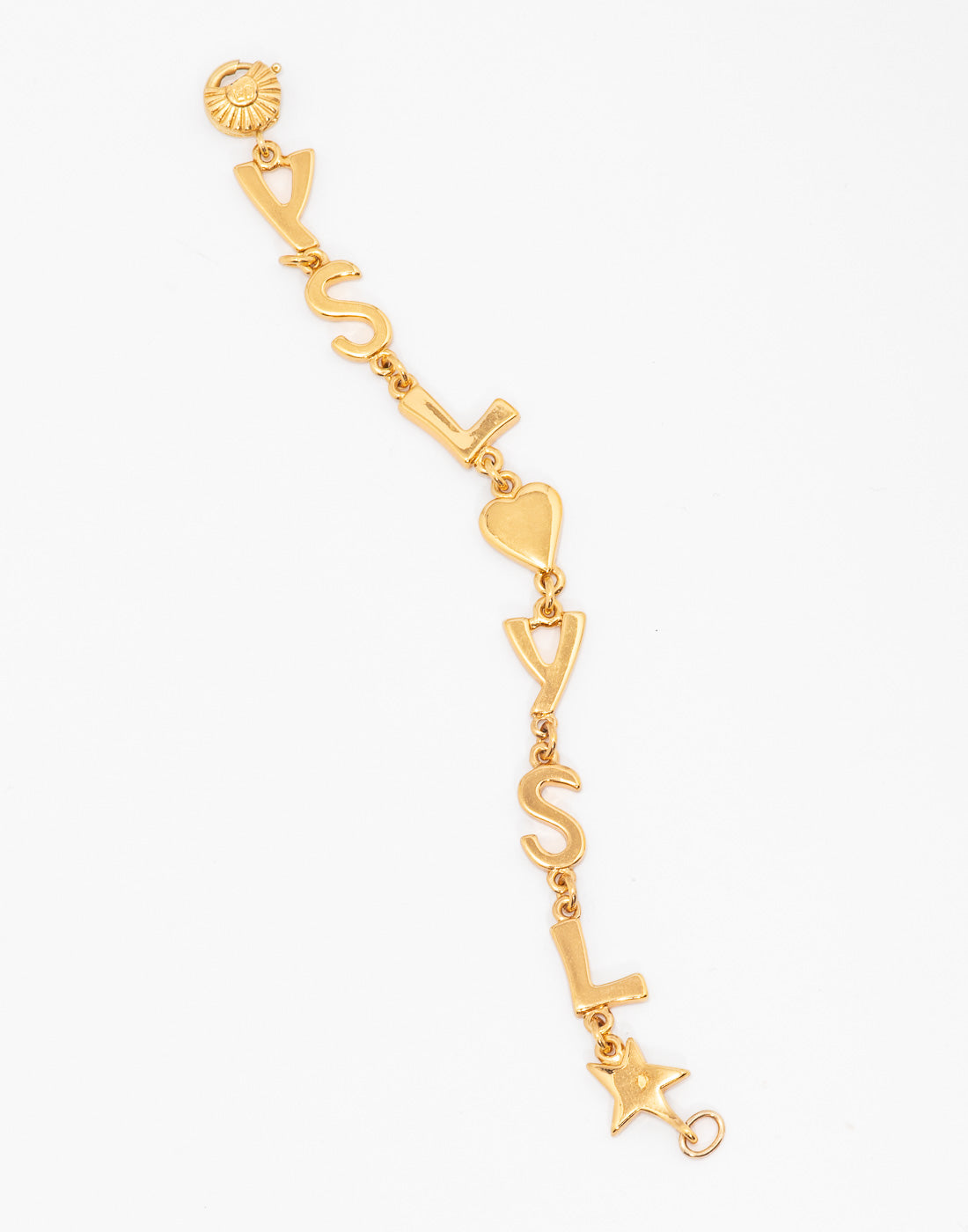 Yves Saint Laurent vintage gold pleated bracelet