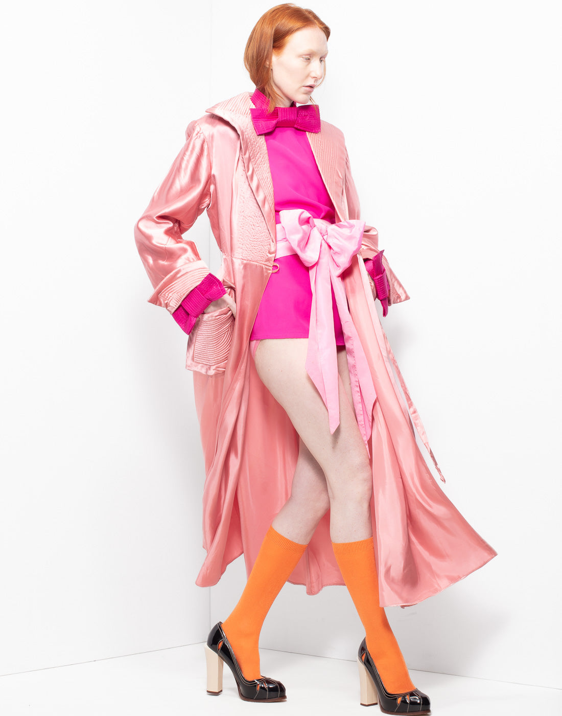 Vintage shiny pink robe/dress