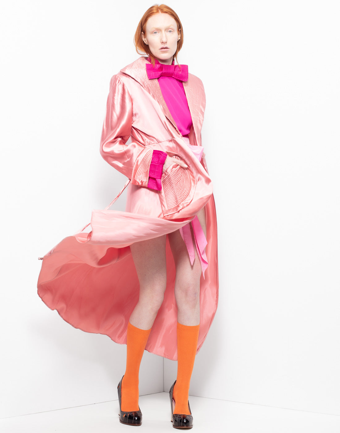 Vintage shiny pink robe/dress
