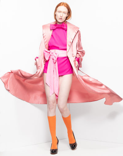 Vintage shiny pink robe/dress