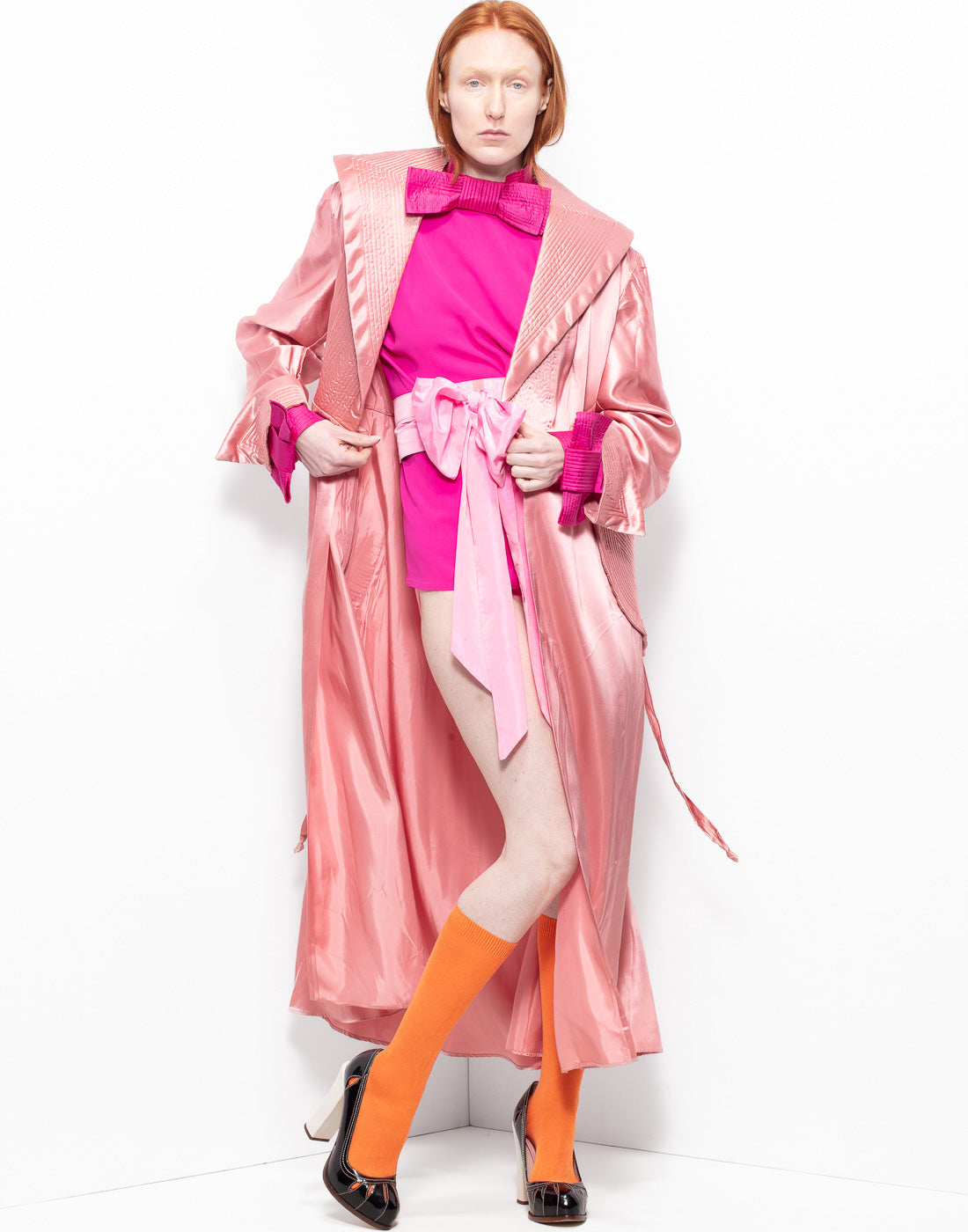 Vintage shiny pink robe/dress
