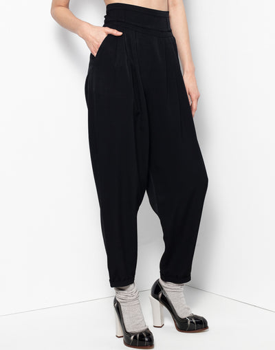 Vintage black sartorial trouser with beautiful detailing