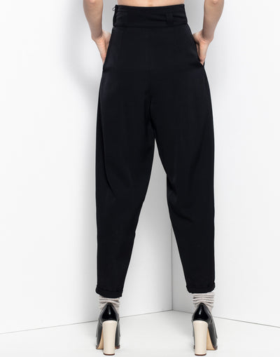 Vintage black sartorial trouser with beautiful detailing