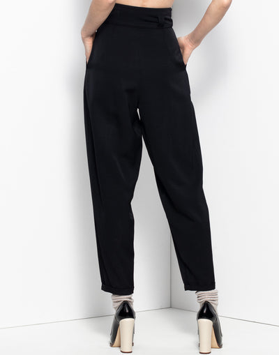 Vintage black sartorial trouser with beautiful detailing