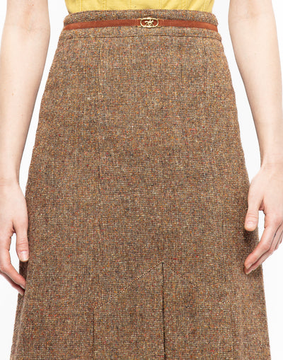Vintage Clyve's Paris tweed mid lenght skirt