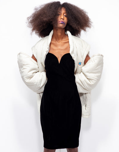 Vintage puffer jacekt that transforms in gilet