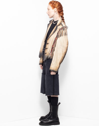 Vintage Front Street western-style leather jacket