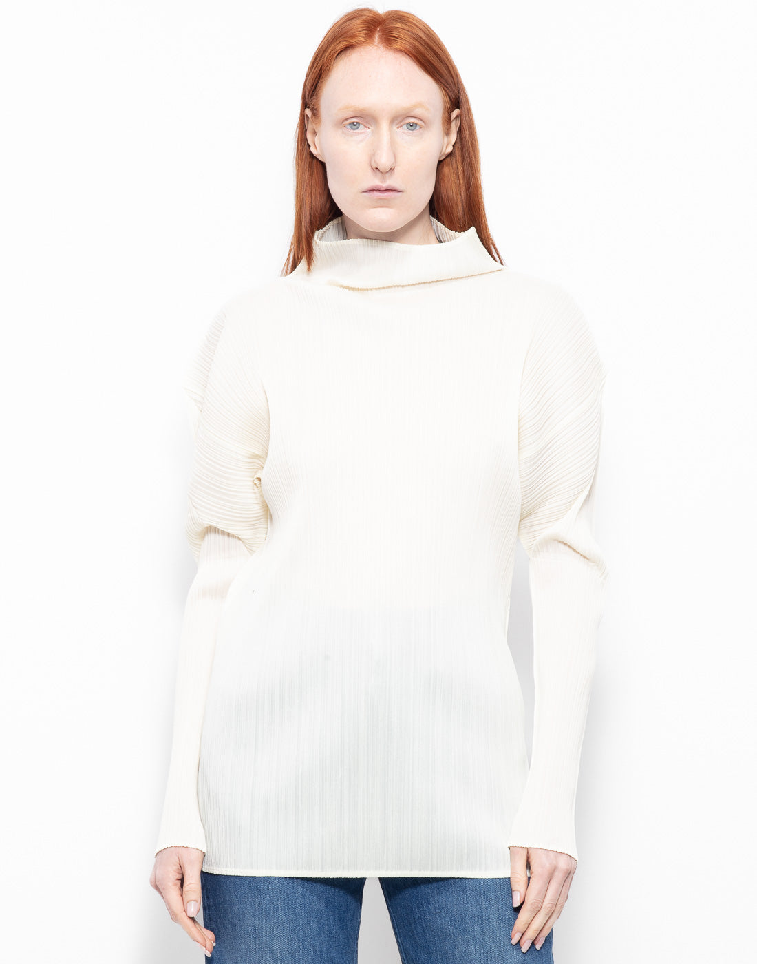Vintage cream long sleeved top