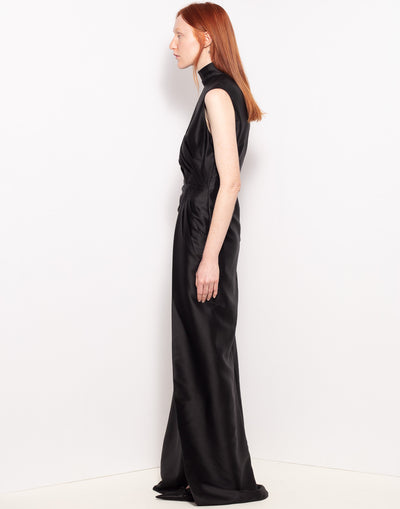 Valentino crepe silk dress with high neck