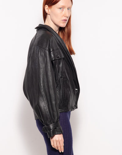 Vintage Valentino leather biker jacket