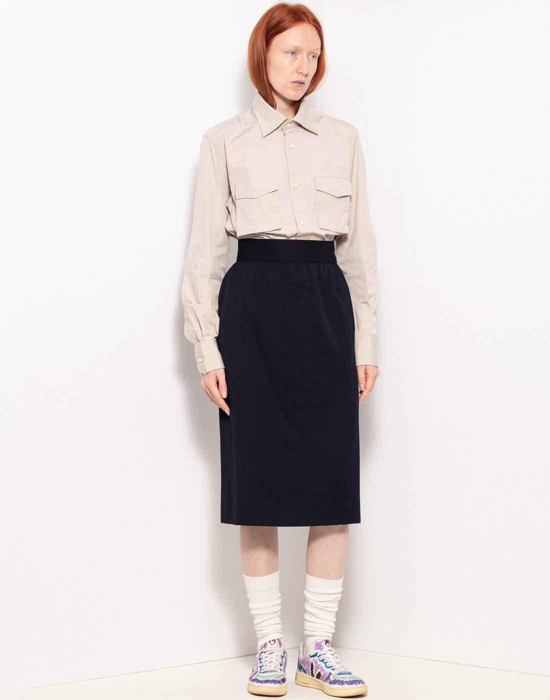 Vintage Gucci straight military with two pockets popeline shirt