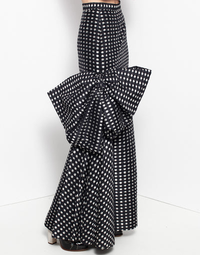 Vintage collectors YSL long poka dot skirt in silk material
