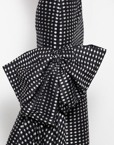 Vintage collectors YSL long poka dot skirt in silk material