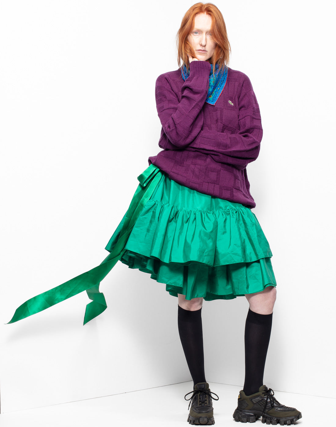 Vintage unisex purple wool jumper