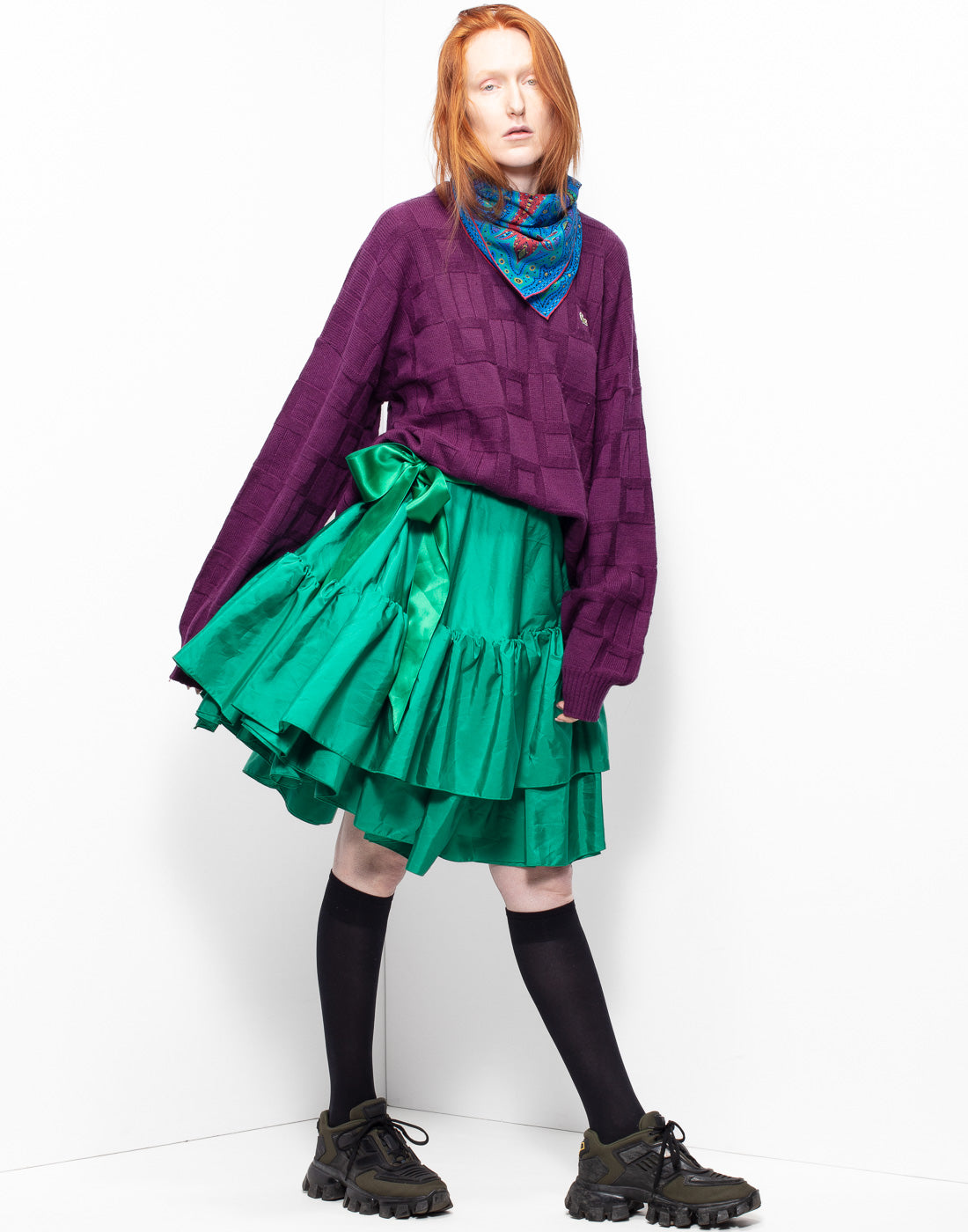 Vintage unisex purple wool jumper