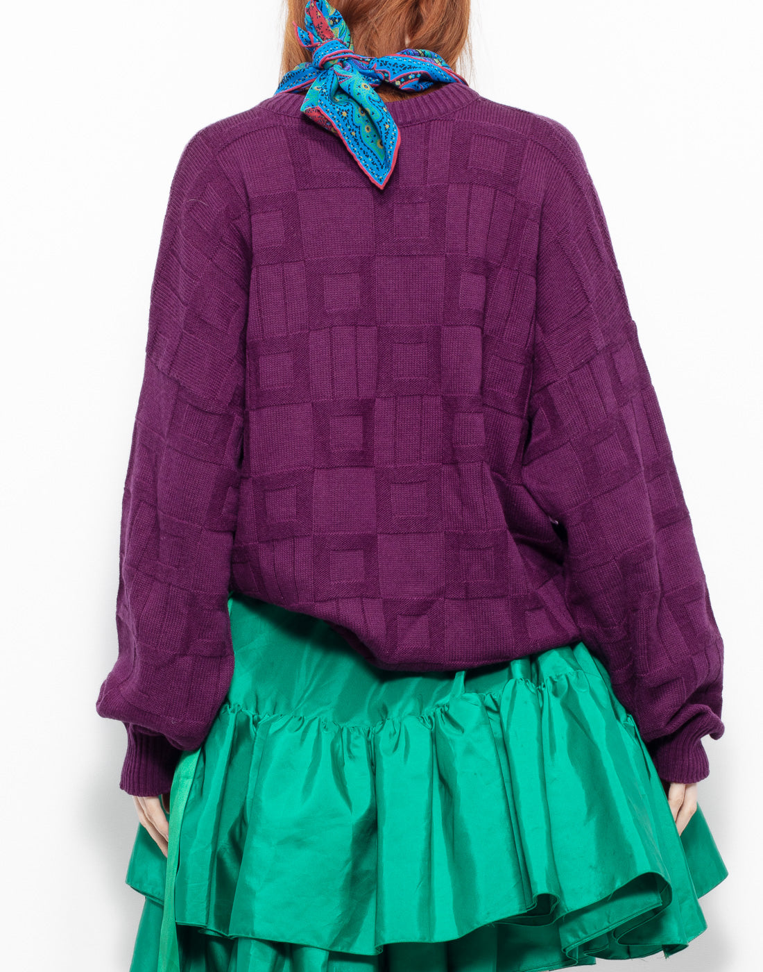Vintage unisex purple wool jumper
