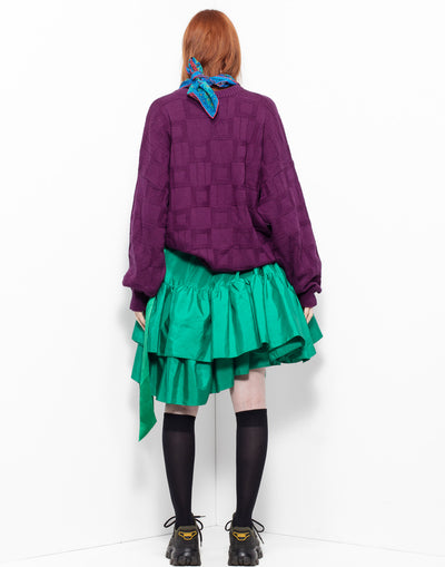 Vintage unisex purple wool jumper